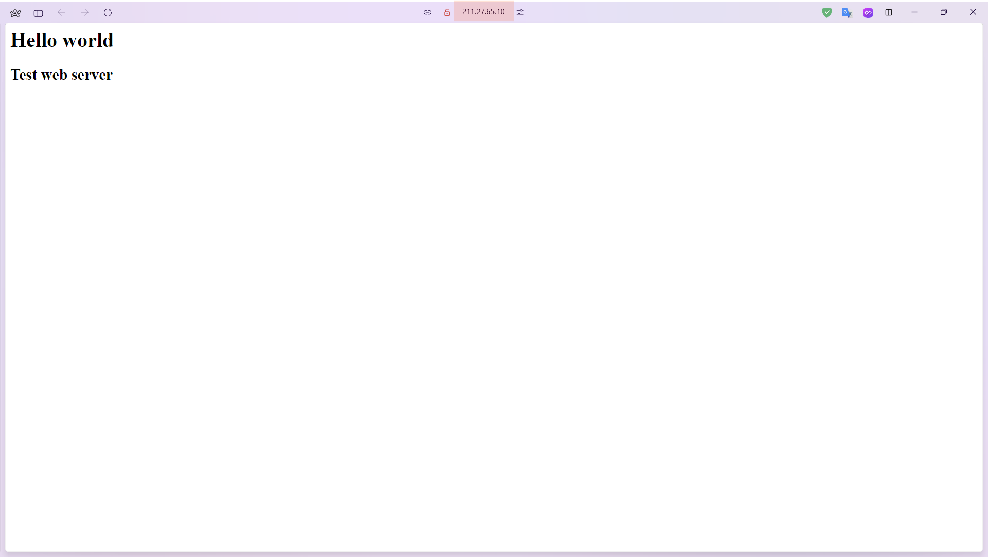 client web broser test